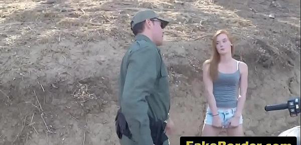  Freckled Young Redhead Alex Tanner Is Having Hard Sex By The Border